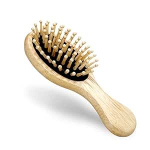 RAIN’S SECRET Mini Hair Brushes for Women Men Kid,Natural Wooden Brush, Wet/Dry Hair Smoothing Massaging Detangling,Scalp Massage, Pocket Detangler for Outing or Travel