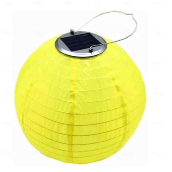 12" Solar Powered Lanterns Waterproof Outdoor Nylon Cloth Paper Lantern Lamps Garden Hanging Paper Lanterns 2024 - US $5.99