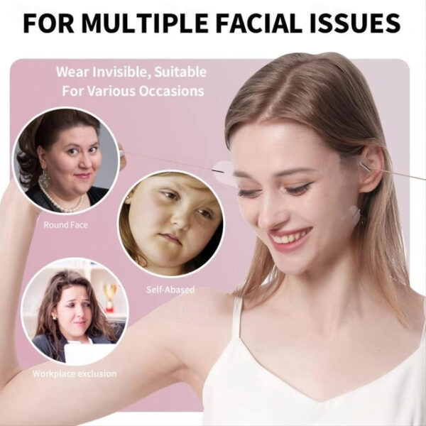 40PCS Face Lift Tapes Sticker With 8 Fixed Rope, Instant V-shape Face Lift Bands, Face Lifting Tapes Double Chin Reducer Face Wrinkle Patches 2024 - U