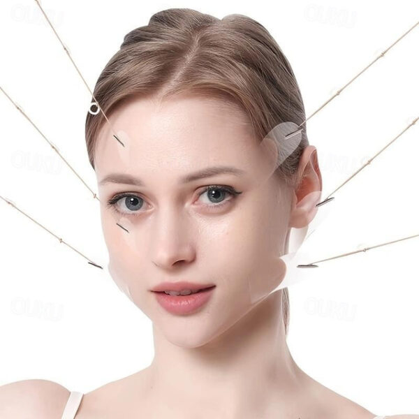 40PCS Face Lift Tapes Sticker With 8 Fixed Rope, Instant V-shape Face Lift Bands, Face Lifting Tapes Double Chin Reducer Face Wrinkle Patches 2024 - U