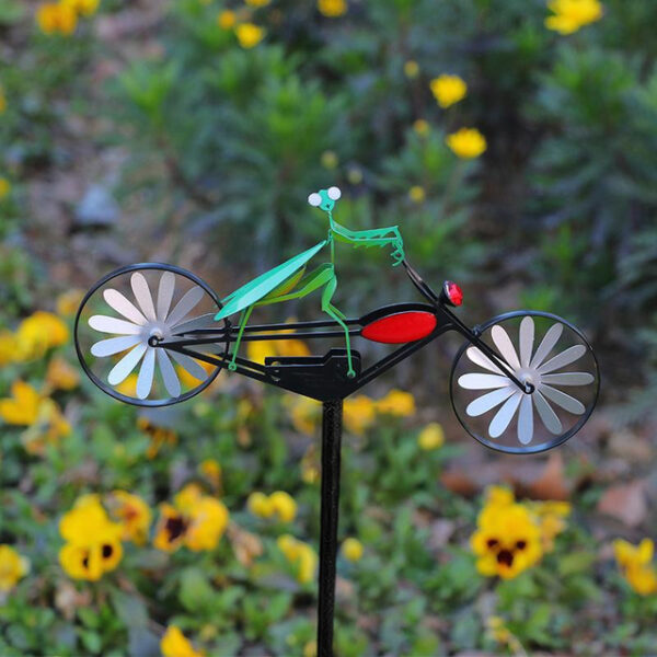 Bicycle Metal Wind Spinner Wrought Iron Metal Garden Decoration Windmill Cat Mouse Motorcycle 2024 - US $20.99