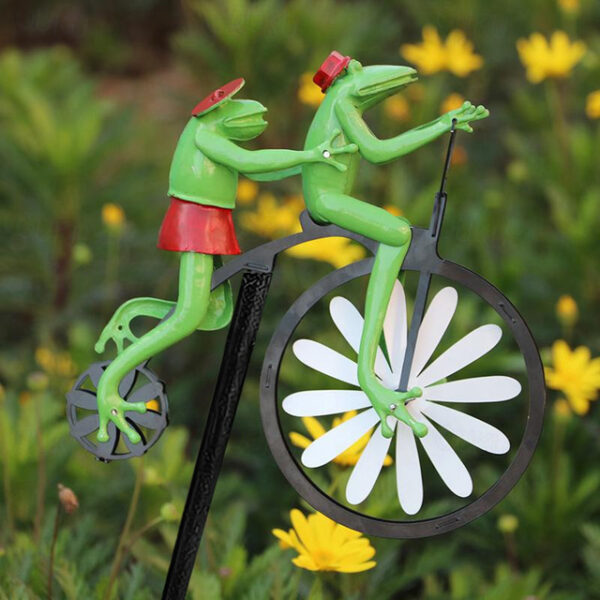 Bicycle Metal Wind Spinner Wrought Iron Metal Garden Decoration Windmill Cat Mouse Motorcycle 2024 - US $20.99