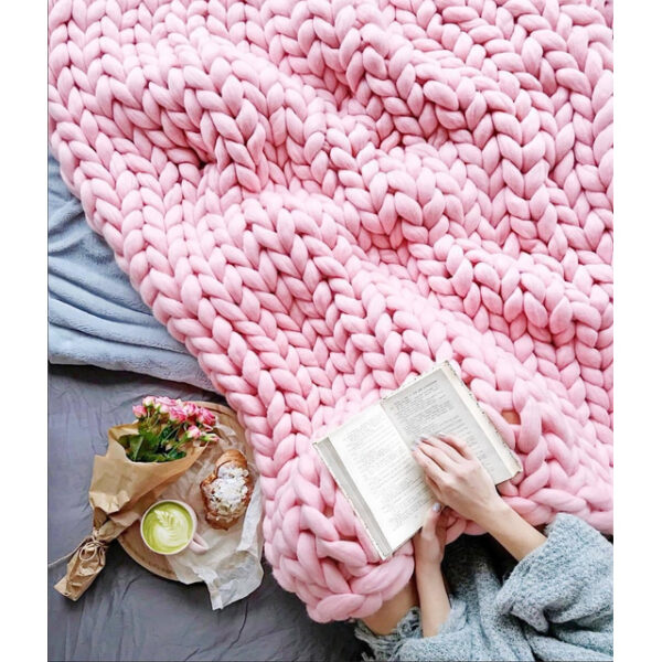 Chunky Knit Throw Blanket Super Thick Wool Handwoven Blanket Sofa Blanket Cover Blanket Knitting Thick Thread Blanket 2024 - US $27.99