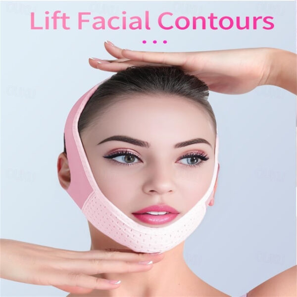 Double Chin Eliminator - V Line Lifting Mask with Chin Strap for Double Chin for Women -Face Lift, Prevent Sagging, V Shaped Slimmer - Innovative Lift