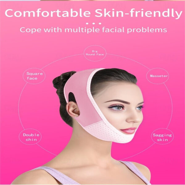 Double Chin Eliminator - V Line Lifting Mask with Chin Strap for Double Chin for Women -Face Lift, Prevent Sagging, V Shaped Slimmer - Innovative Lift