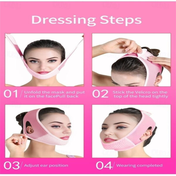 Double Chin Eliminator - V Line Lifting Mask with Chin Strap for Double Chin for Women -Face Lift, Prevent Sagging, V Shaped Slimmer - Innovative Lift