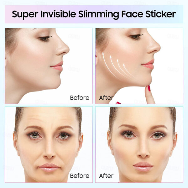 Face Lift Tape Wrinkle Patches - Face Tape Lifting Invisible, Instant Face Lift V-shaped Face, Makeup Tool Smooth Facial Double Chin Wrinkles Lift Sag