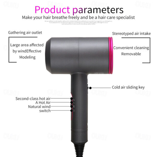 Hair Dryer Household High Power Negative Ion Hair Dryer Wholesale Hammer Hair Dryer Hotel Hair Dryer 2024 - US $47.99