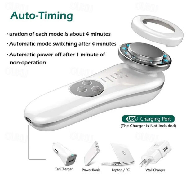 Portable Galvanic Facial Machine 7 In 1 High Frequency Face Massager Microcurrent Skin Firming Machine Skin Improve Roller Tools 2024 - US $27.99