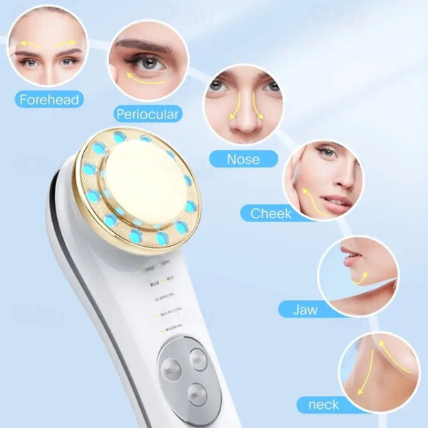 Portable Galvanic Facial Machine 7 In 1 High Frequency Face Massager Microcurrent Skin Firming Machine Skin Improve Roller Tools 2024 - US $27.99