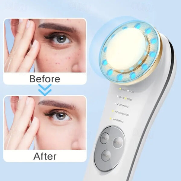 Portable Galvanic Facial Machine 7 In 1 High Frequency Face Massager Microcurrent Skin Firming Machine Skin Improve Roller Tools 2024 - US $27.99