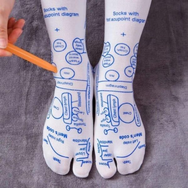 Reflexology Socks with Trigger Point Massage Tool,Mother's Day Gift The Magical Meridian Socks Traditional Chinese Acupoint Socks for Heritage and Wel