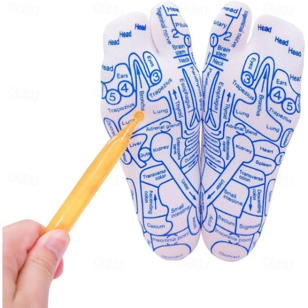 Reflexology Socks with Trigger Point Massage Tool,Mother's Day Gift The Magical Meridian Socks Traditional Chinese Acupoint Socks for Heritage and Wel