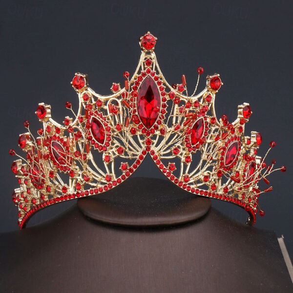 Rhinestone Alloy Big Crown Handmade Accessories Atmospheric Styling Hair Accessories Golden Dress Crown 2024 - US $13.49