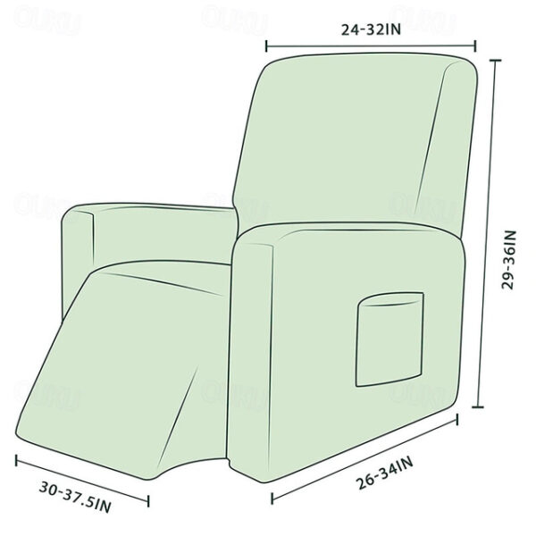 Solid color all-wrap waterproof suede recliner cover Simple protective cover Super smooth Rocking chair cover recliner cover 2024 - US $30.99