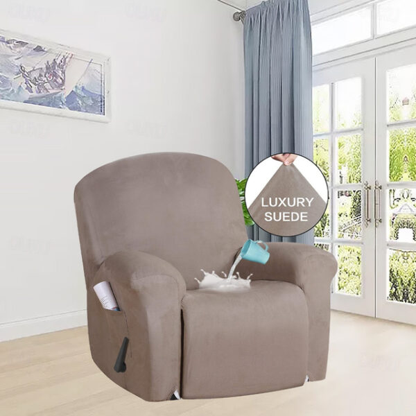 Solid color all-wrap waterproof suede recliner cover Simple protective cover Super smooth Rocking chair cover recliner cover 2024 - US $30.99