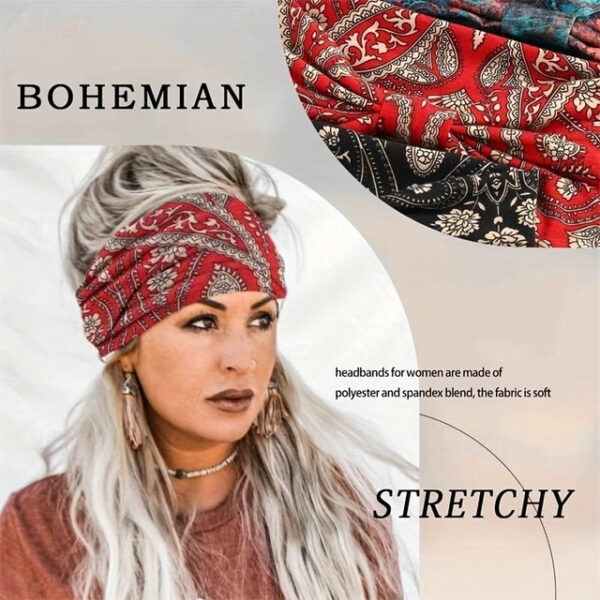 Women's Wide Headbands, Solid Color Knot Turban, Large Bohemian Style Hairbands, Fashionable Hair Wraps For Yoga, Running & Sports, Elegant & Simple S